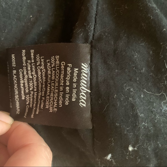 Muubaa Leather Jacket in Black Size 4 - Picture 4 of 5